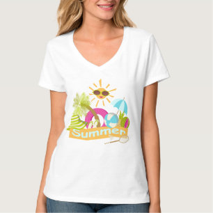 T-shirt Vacances d'été plage soleil souriant en lunettes d