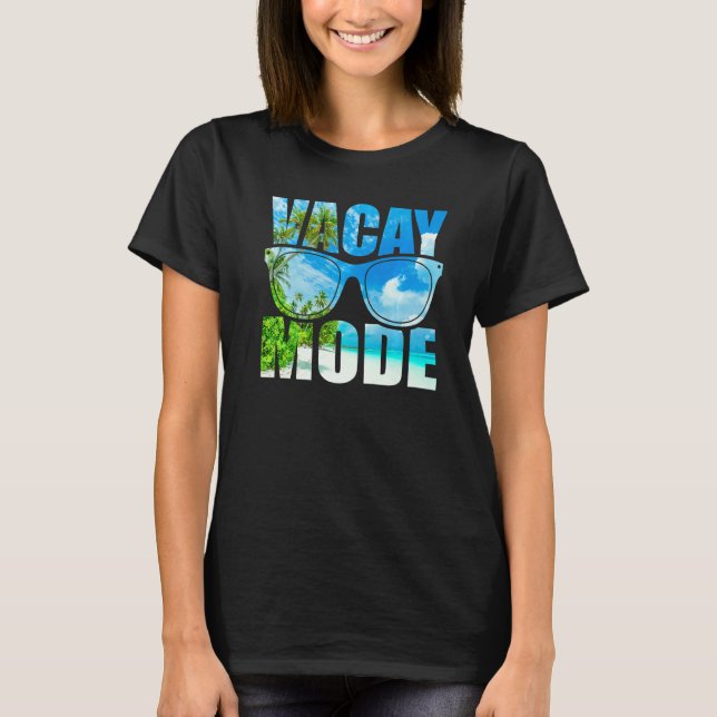 T-shirt Vacances d'été Plage tropicale Palm Tree Ocean Vac (Devant)