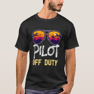 T-shirt Vacances d'été pour le pilote hors service