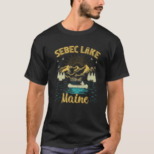 T-shirt Vacances d'été Retro Mountain Maine Sebec Lake