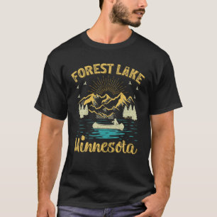 T-shirt Vacances d'été Retro Mountain Minnesota Forest La