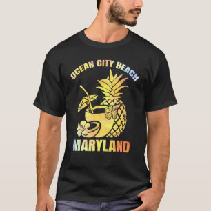 T-shirt Vacances d'été Retro Sunset Maryland Ocean City B