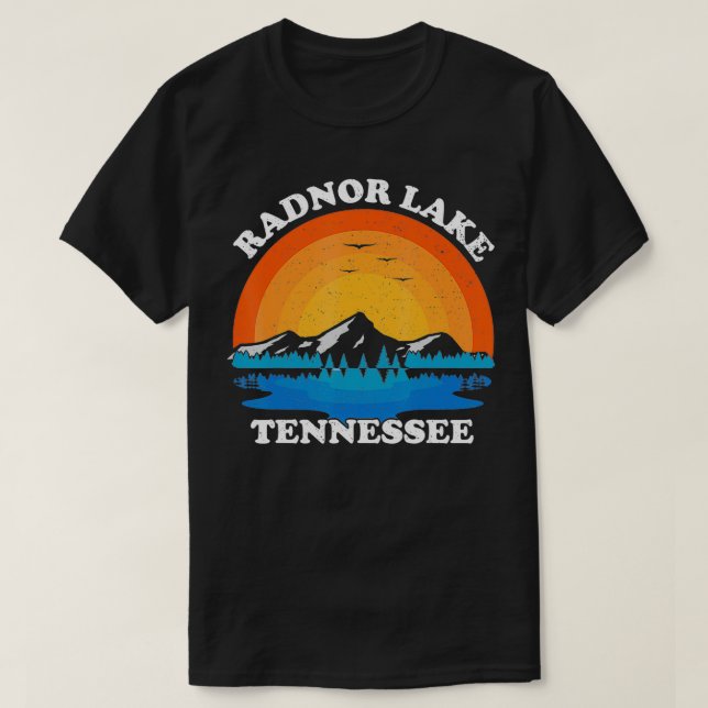 T-shirt Vacances d'été Retro Sunset Tennessee Radnor Lake (Design devant)