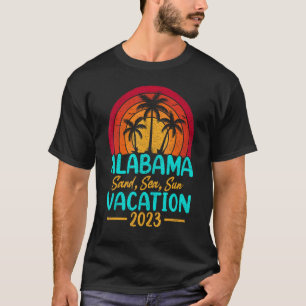 T-shirt Vacances d'été rétro vintage 2023 Alabama Beach