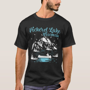 T-shirt Vacances d'été Rétro Wisconsin Lac Pickerel