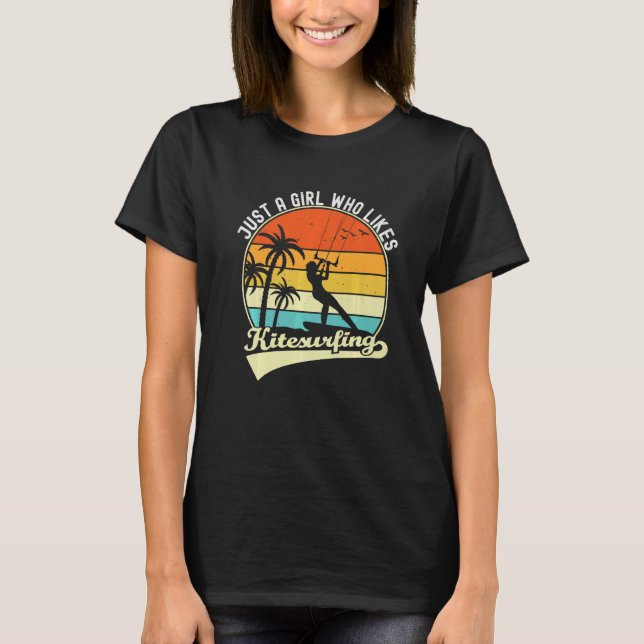 T-shirt Vacances D'Été Tropical Juste Une Fille Qui Aime K (Devant)