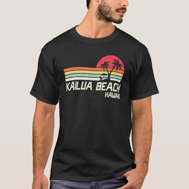 T-shirt Vacances d'été Vintage Hawaii Kailua Beach (Devant)