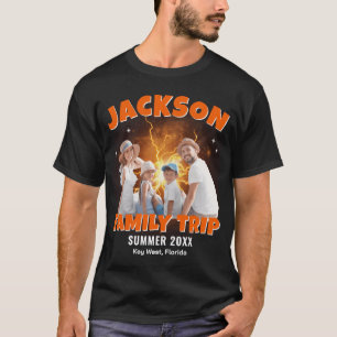T-shirt Vacances en croisière en famille Photo Bootleg Rap
