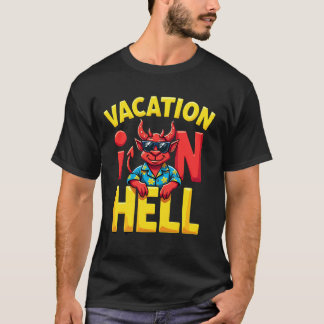 T-shirt Vacances en enfer Design de diable 