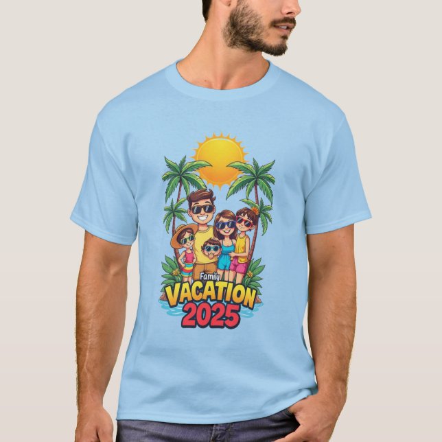 T-shirt vacances en famille (Devant)