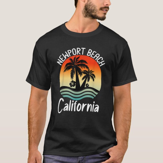 T-shirt Vacances en famille 2021 California Newport Beach  (Devant)