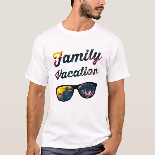 T-shirt Vacances en famille 2021 Vacay de plage de jumelag (Devant)
