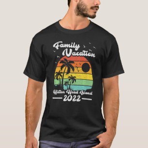 T-shirt Vacances en famille 2022 Vintage Retro Hilton Head