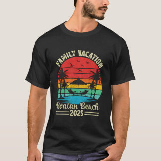 T-shirt Vacances en famille 2023 Honduras Roatan Beach