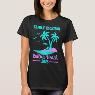 T-shirt Vacances en famille 2023 Palmier Hawaï Plage de Ka