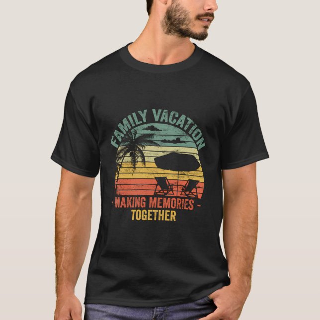 T-shirt Vacances en famille 2023 Plage Correspondant Vacan (Devant)