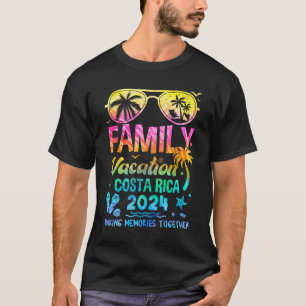 T-shirt Vacances en famille 2024 Costa Rica Matching Memor