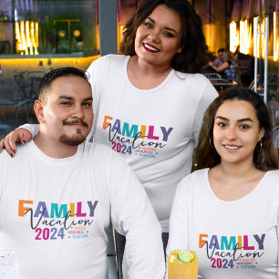 T-shirt Vacances en famille 2024 Rassembler les souvenirs