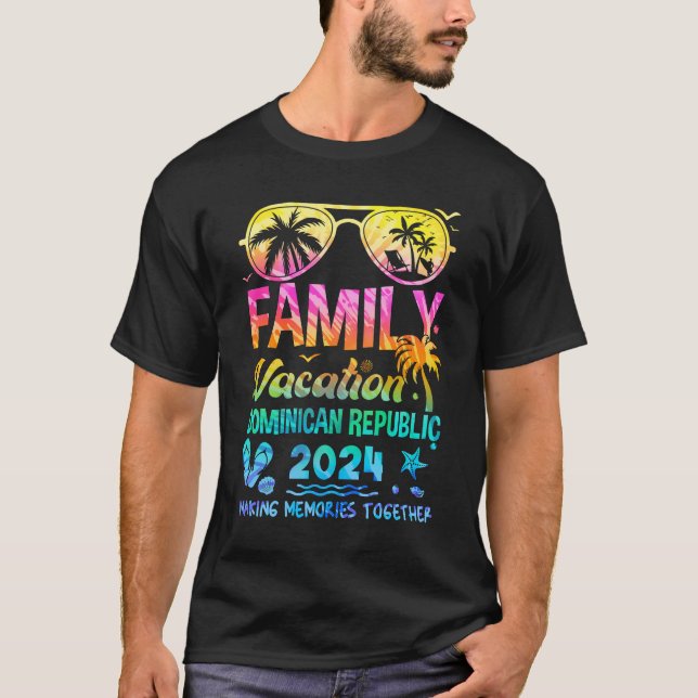 T-shirt Vacances en famille 2024 République Dominicaine Co (Devant)