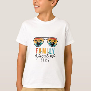 T-shirt Vacances en famille 2025 Plage Été Hommes Femmes E
