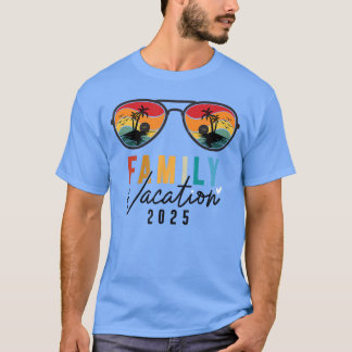T-shirt Vacances en famille 2025 Plage Été Hommes Femmes E