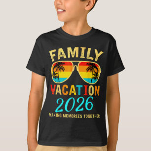 T-shirt Vacances en famille 2026 Plage Été Correspondant V