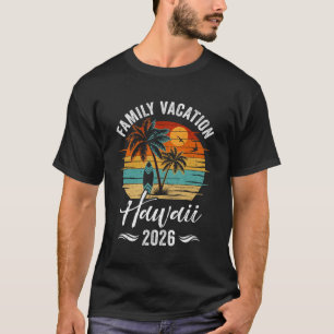 T-shirt Vacances en famille 2026 Vintage Hawaii Été Assort