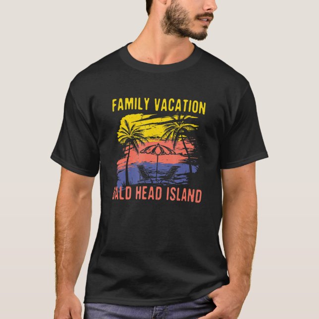 T-shirt Vacances en famille Bald Head Island Vacances en v (Devant)