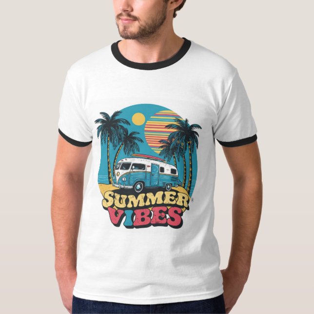 T-shirt Vacances en famille Camping personnalisé (Devant)