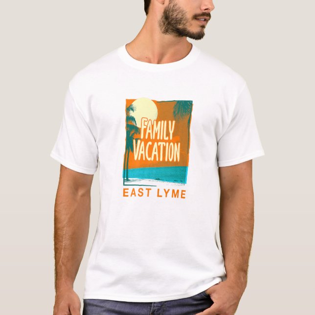 T-shirt Vacances en famille East Lyme Beach Connecticut Be (Devant)