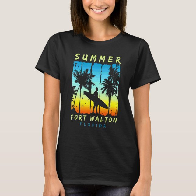 T-shirt Vacances en famille Floride Fort Walton Sunset Bea (Devant)