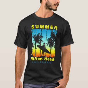 T-shirt Vacances en famille Floride Hilton Head Sunset Bea