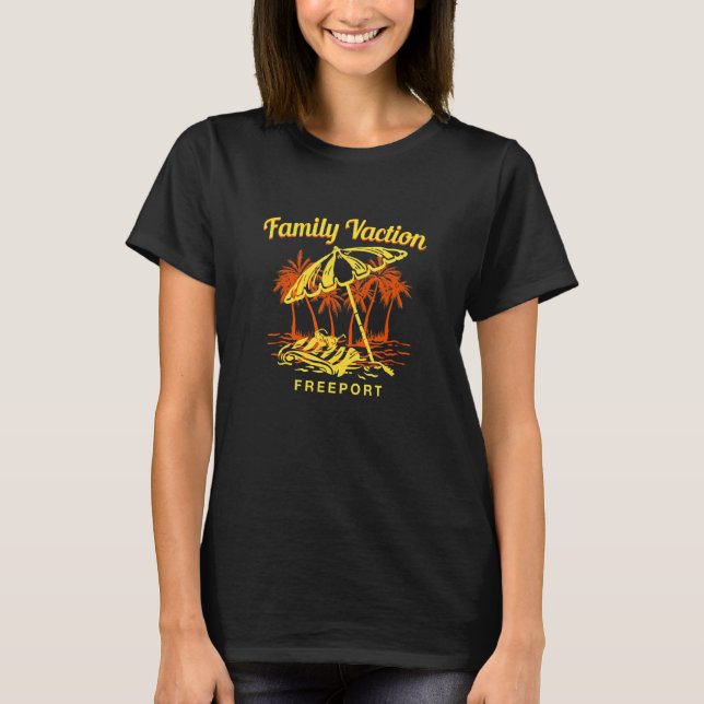 T-shirt Vacances en famille Freeport Keepsaké Texas Rememb (Devant)