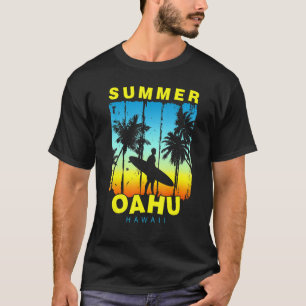 T-shirt Vacances en famille Hawaii Oahu Sunset Beach