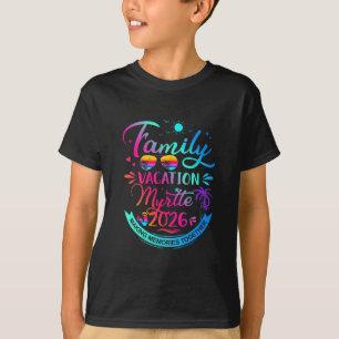T-shirt Vacances en famille Myrtle 2026 Cadeau Palmier