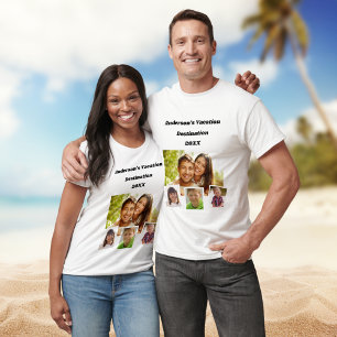 T-shirt Vacances en famille photo collage