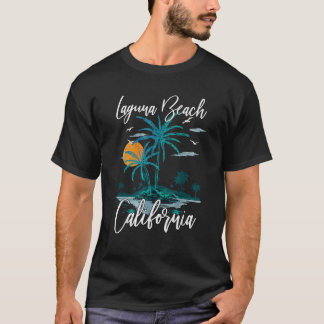 T-shirt Vacances en famille Retro Sunset California Laguna