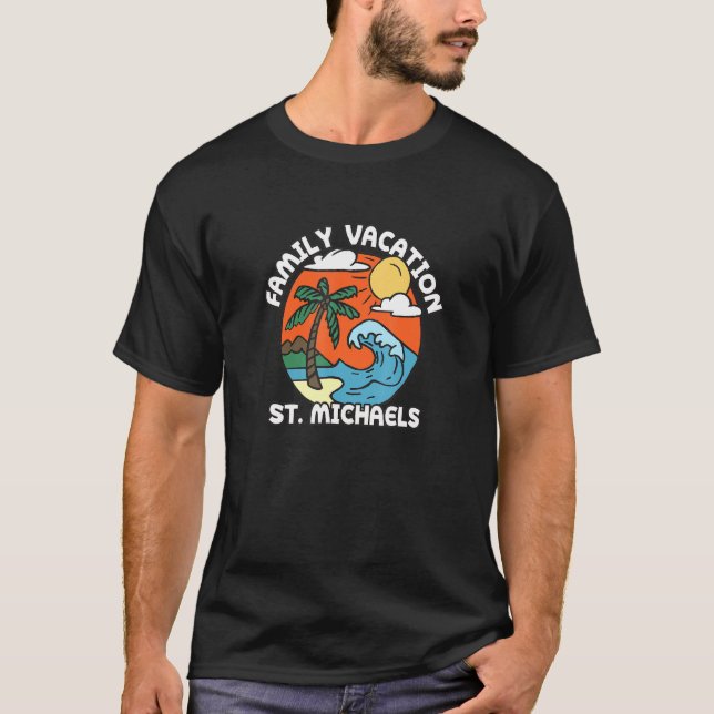 T-shirt Vacances en famille St Michaels Beach Maryland Bea (Devant)