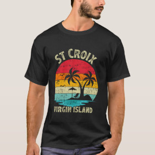 T-shirt Vacances en famille Vintage Rétro Virgin Island St