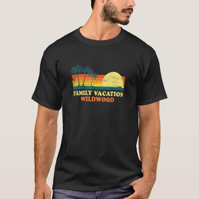 T-shirt Vacances en famille Wildwood Américain New Jersey  (Devant)