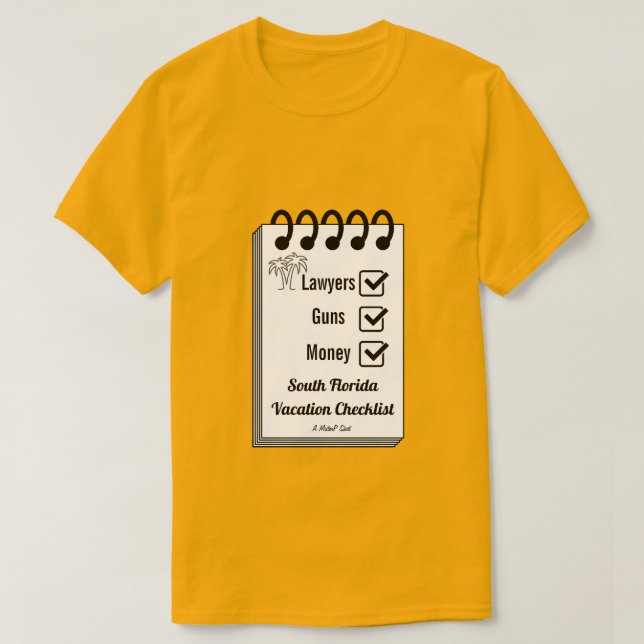 T-shirt Vacances en Floride du Sud - Une chemise MisterP (Design devant)