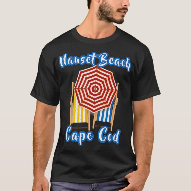 T-shirt Vacances Été Nauset Plage Perturbée Striped Um (Devant)