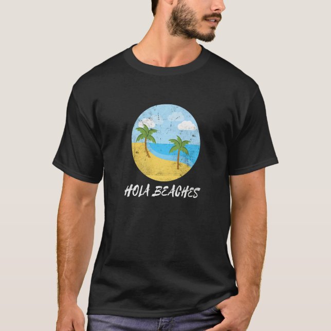 T-shirt Vacances été Plage Cool Tropical Hola Plages (Devant)