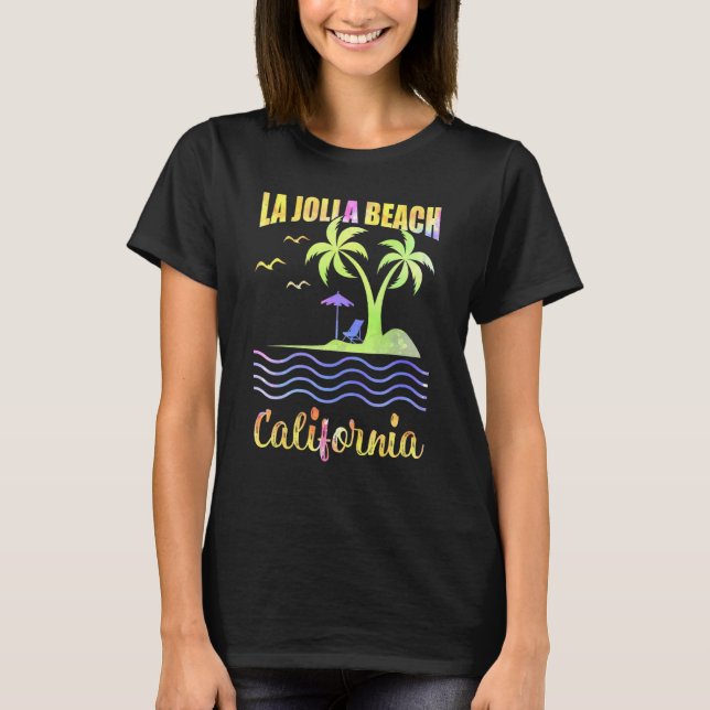 T-shirt Vacances été Retro Sunset California La Jolla B (Devant)