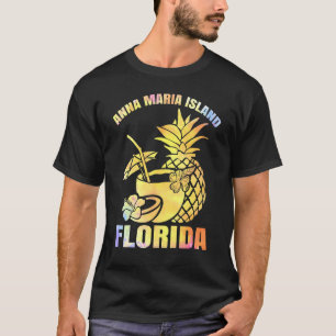 T-shirt Vacances Été Retro Sunset Floride Anna Maria Is
