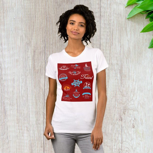 T-shirt vacances Étiquette (Créateur téléchargé)