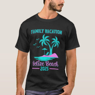 T-shirt Vacances familiales à la plage au Belize 2025 Palm