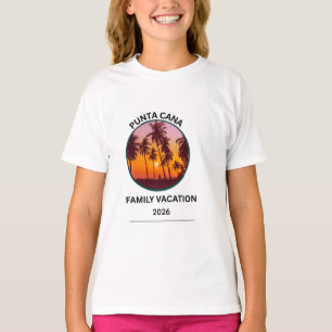 T-shirt Vacances familiales à Punta Cana Coucher de soleil