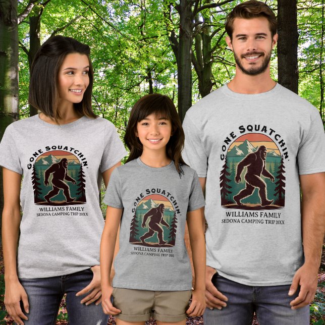 T-shirt Vacances familiales correspondantes BigFoot Gone S (Créateur téléchargé)