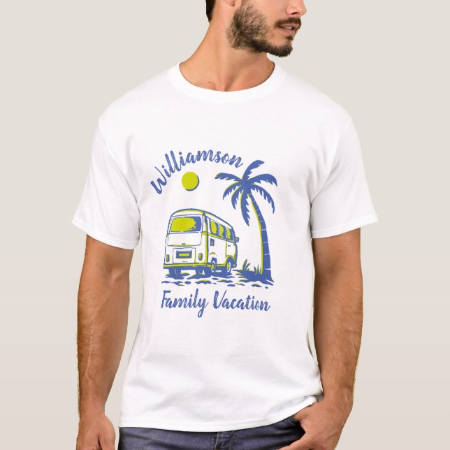 T-shirt vacances familiales personnalisées (Devant)
